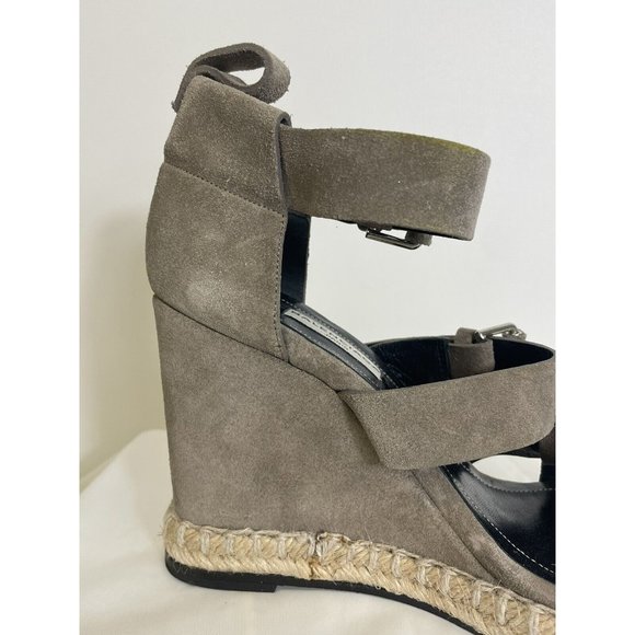 Balenciaga Gray Suede Wedge Espadrilles (See Images) - Picture 7 of 10